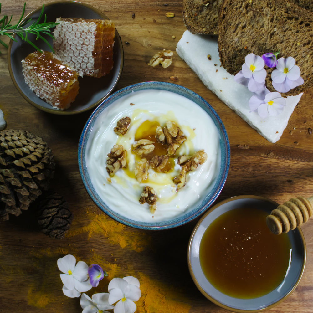 Rauwe Griekse honing